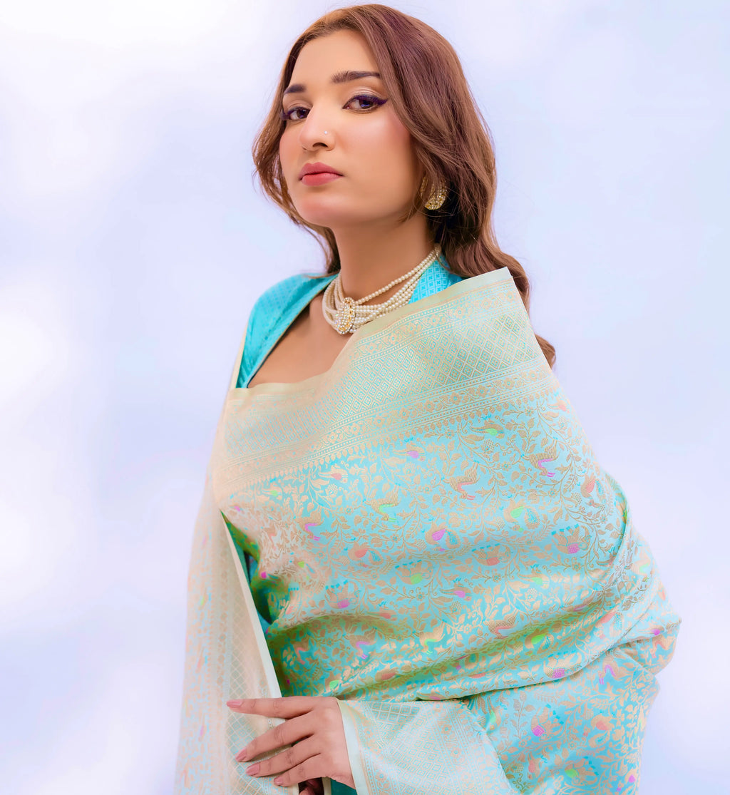 Ivory Whisper 1.2 | Handwoven Banarasi Saree