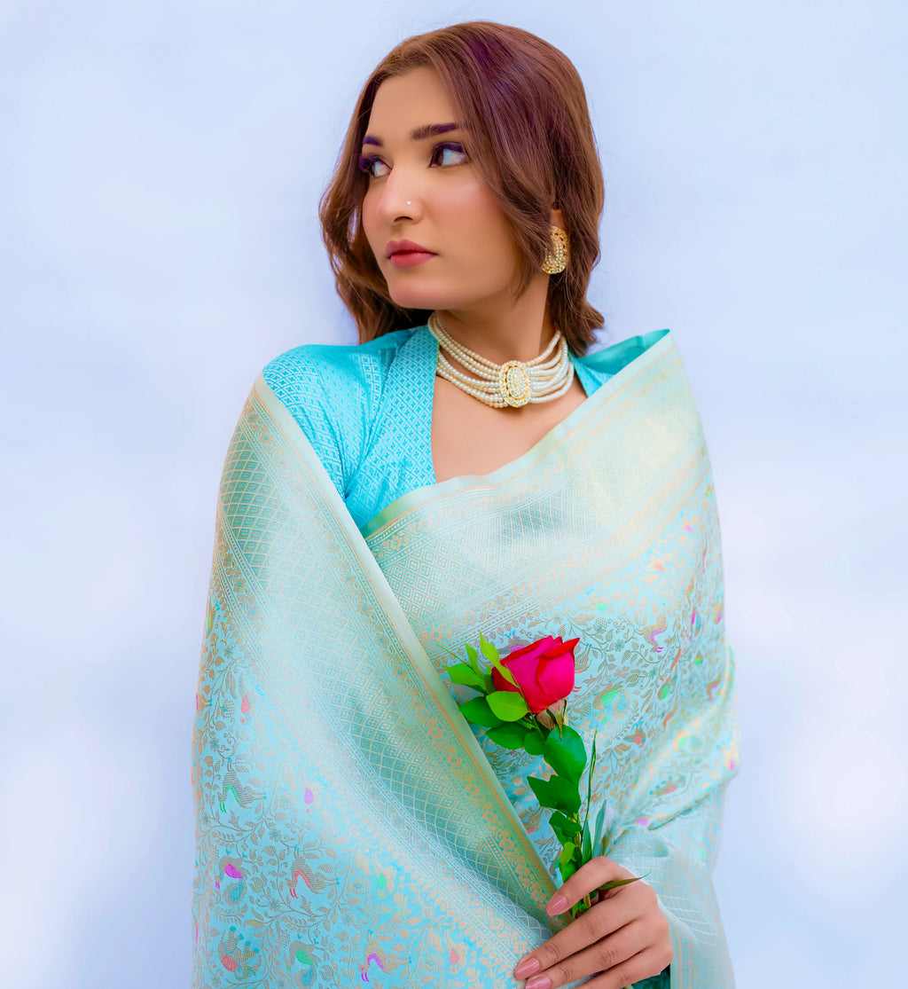 Ivory Whisper 1.2 | Handwoven Banarasi Saree