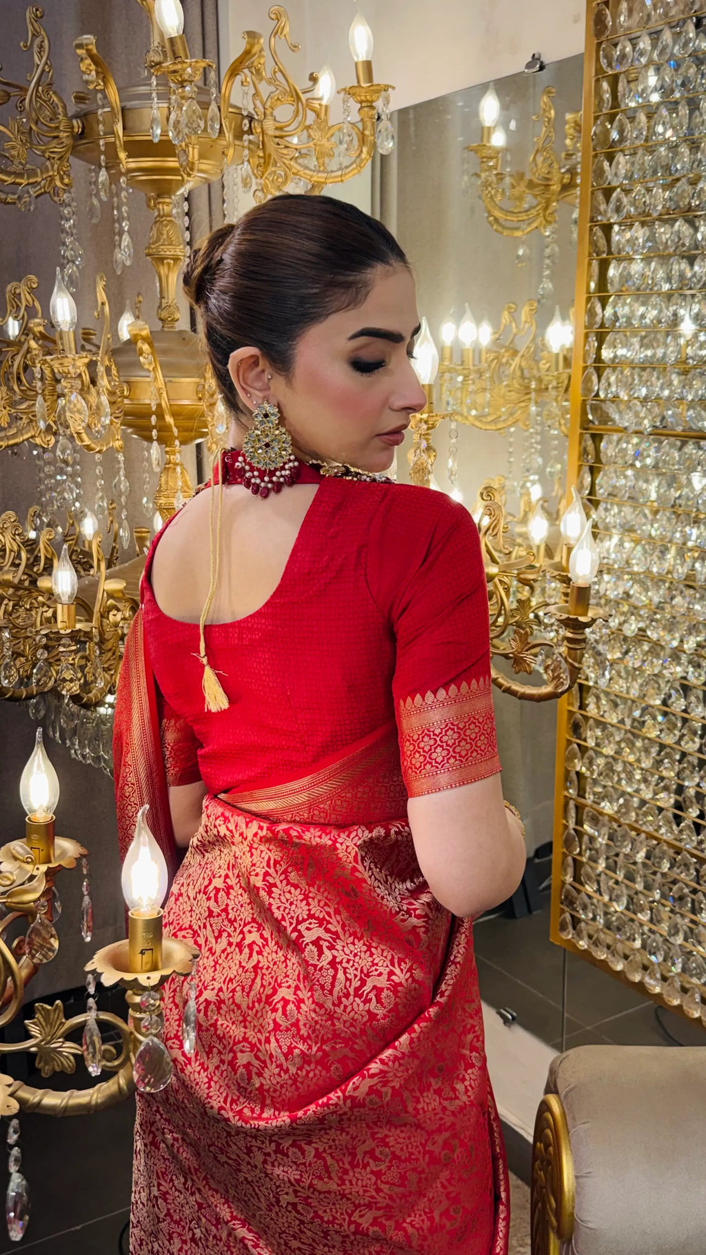 Scarlet Dynasty | Handwoven Banarasi Saree
