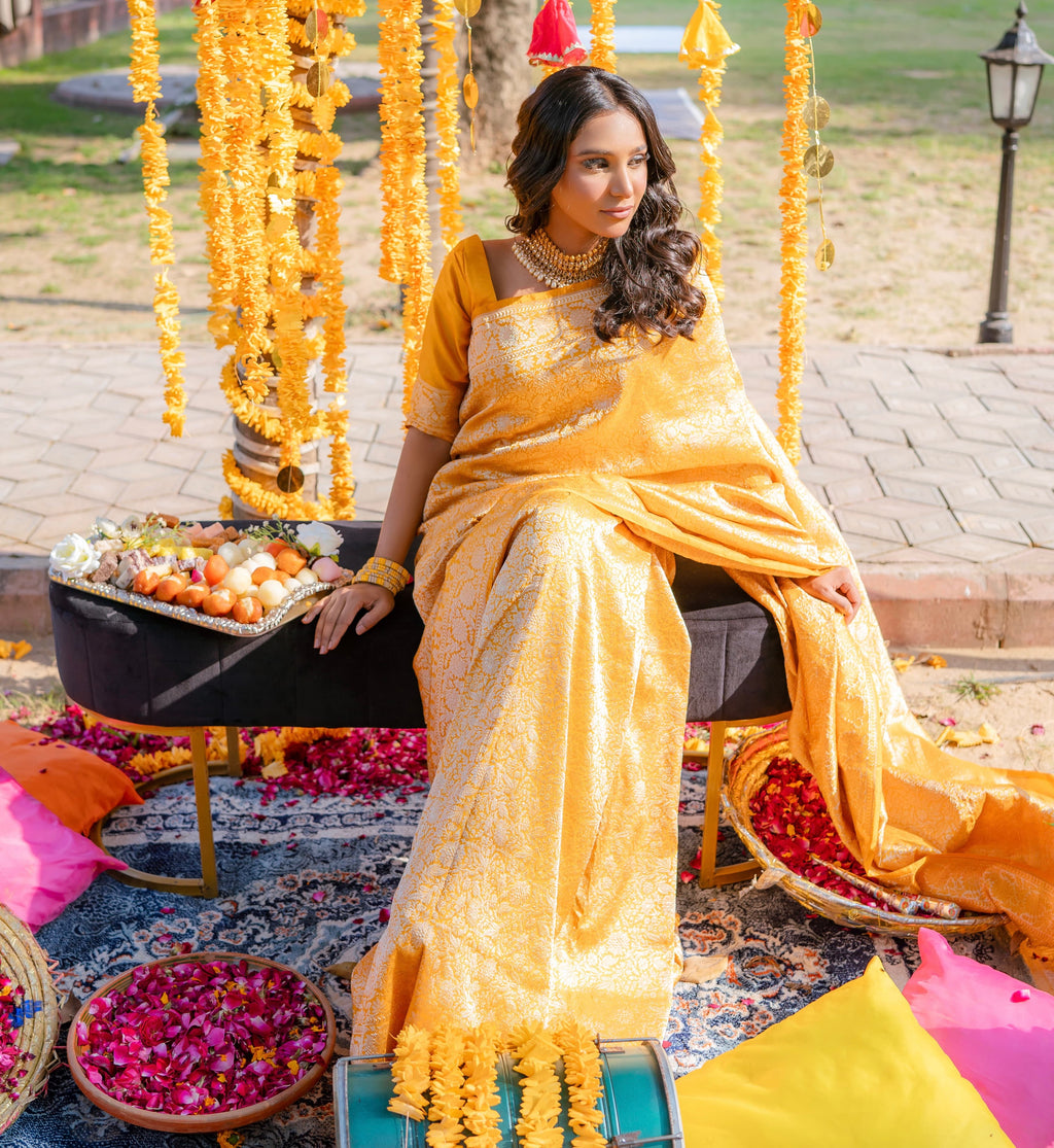 Golden Dynasty | Handwoven Banarasi Saree