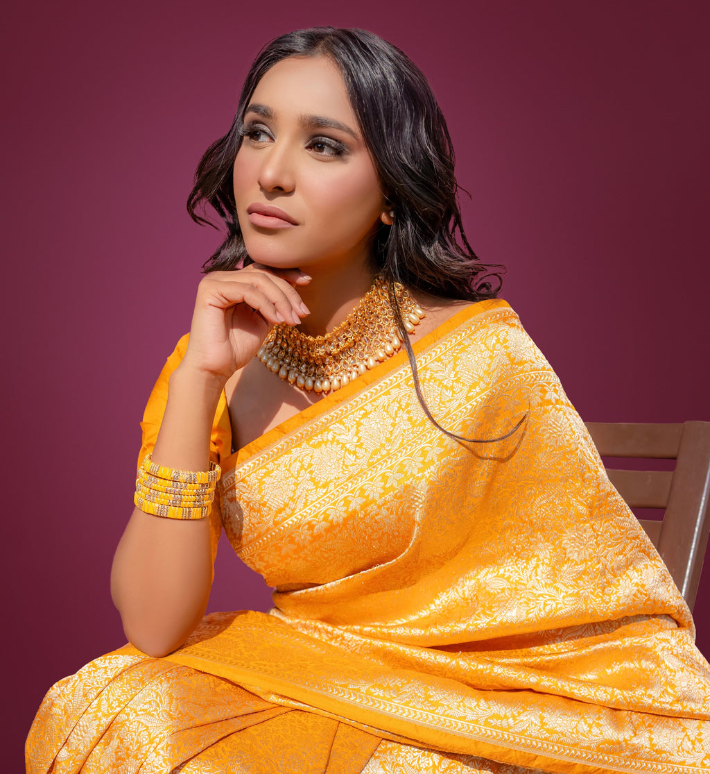 Golden Dynasty | Handwoven Banarasi Saree