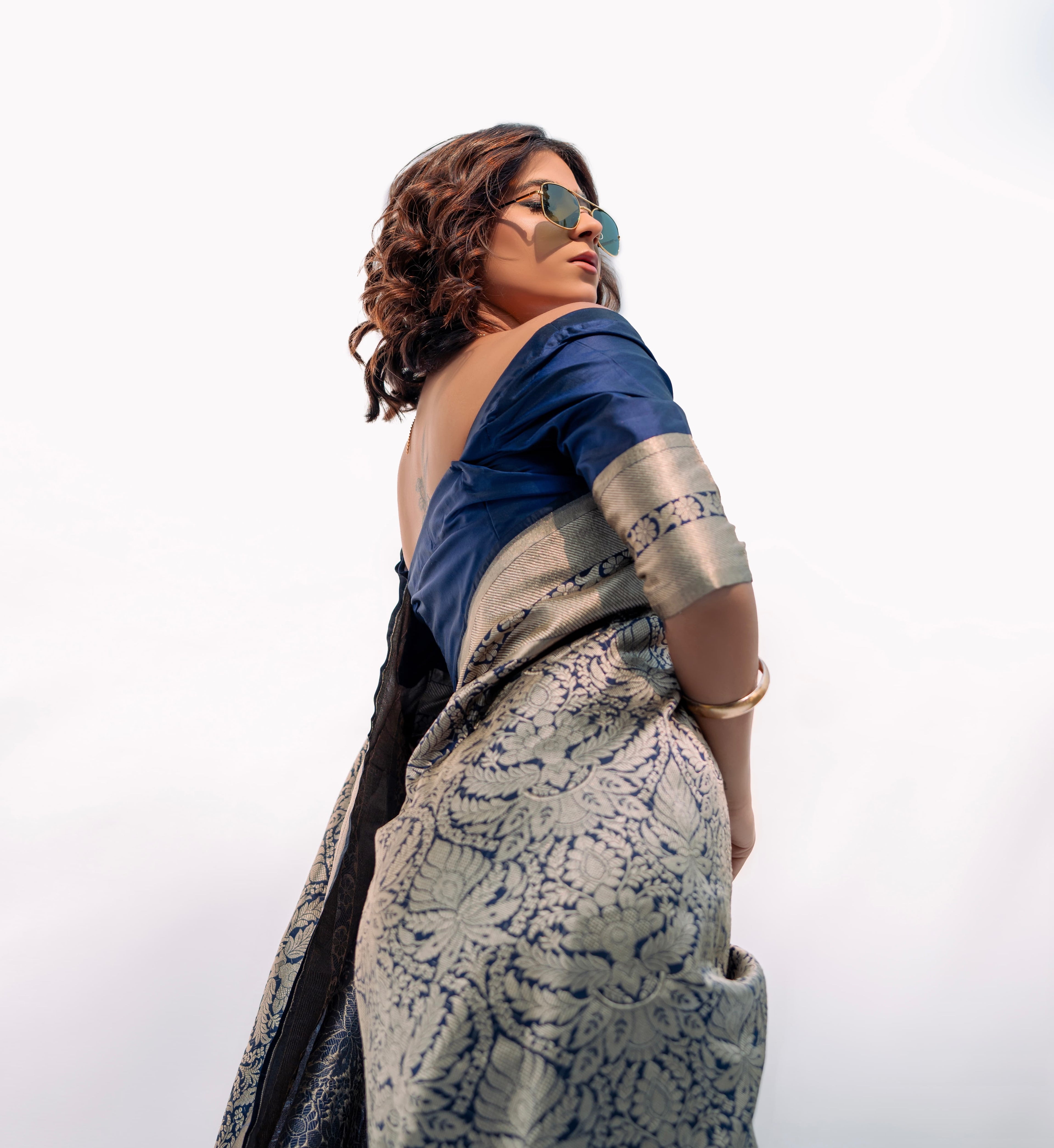 Midnight Empire | Handwoven Banarasi Saree