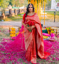 Scarlet Dynasty | Handwoven Banarasi Saree