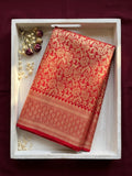 Scarlet Dynasty | Handwoven Banarasi Saree