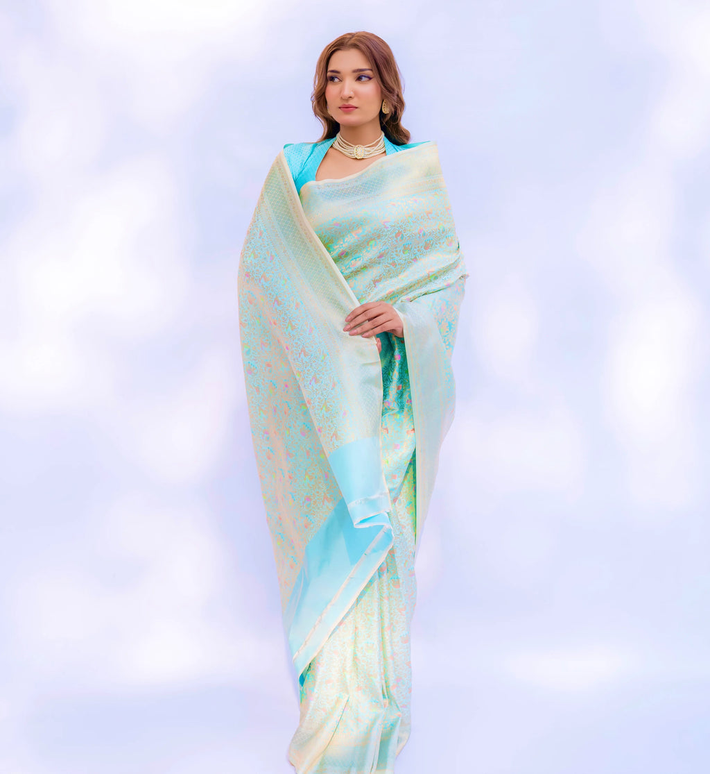 Ivory Whisper 1.2 | Handwoven Banarasi Saree