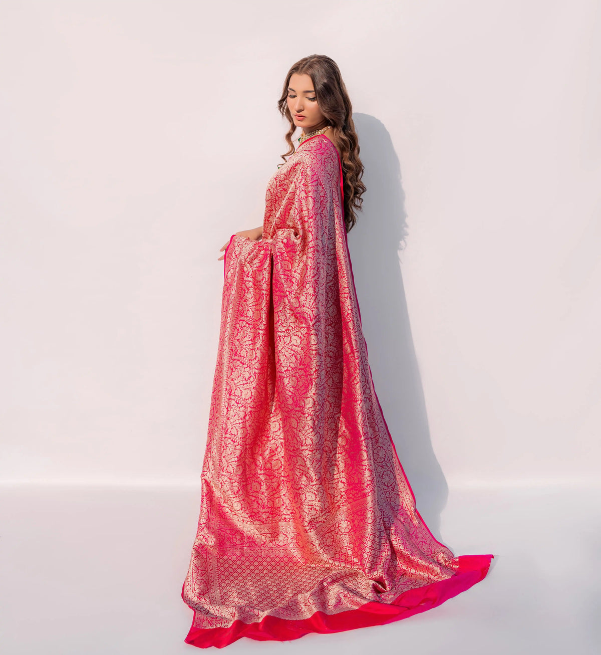 Blush Majesty - Handwoven Banarasi Saree